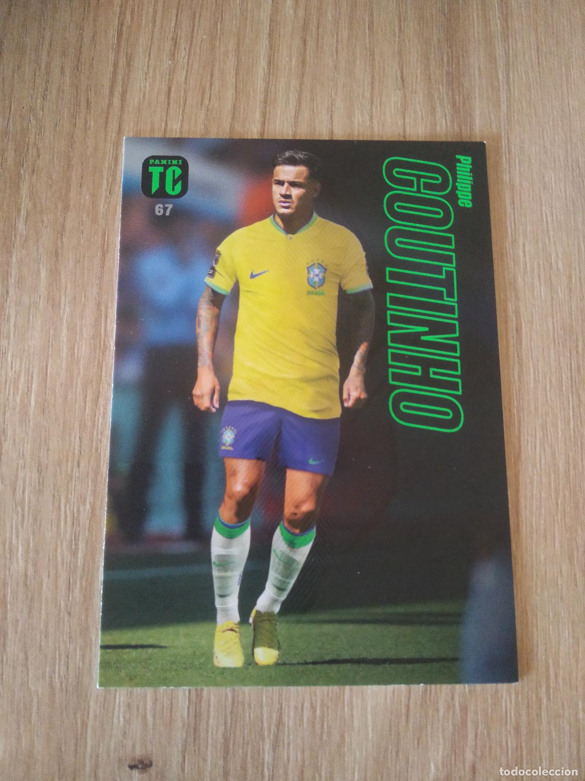 Cromos de f&uacute;tbol: 67 COUTINHO BRASIL CROMO TARJETA FUTBOL PANINI TOP CLASS 2023
