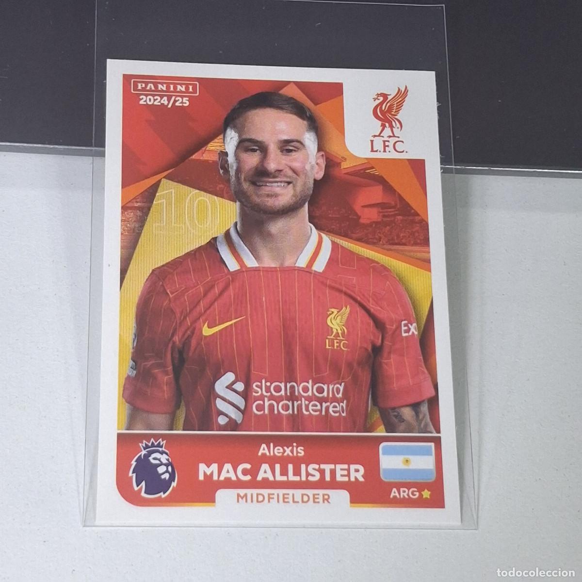 Cromos de f&uacute;tbol: B57 390 ALEXIS MAC ALLISTER LIVERPOOL STICKER PANINI PREMIER LEAGUE 24 25 2024 2025