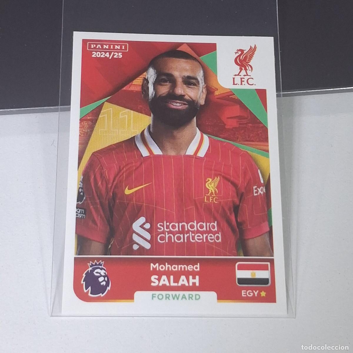 Cromos de f&uacute;tbol: B57 395 MOHAMED SALAH LIVERPOOL STICKER PANINI PREMIER LEAGUE 24 25 2024 2025