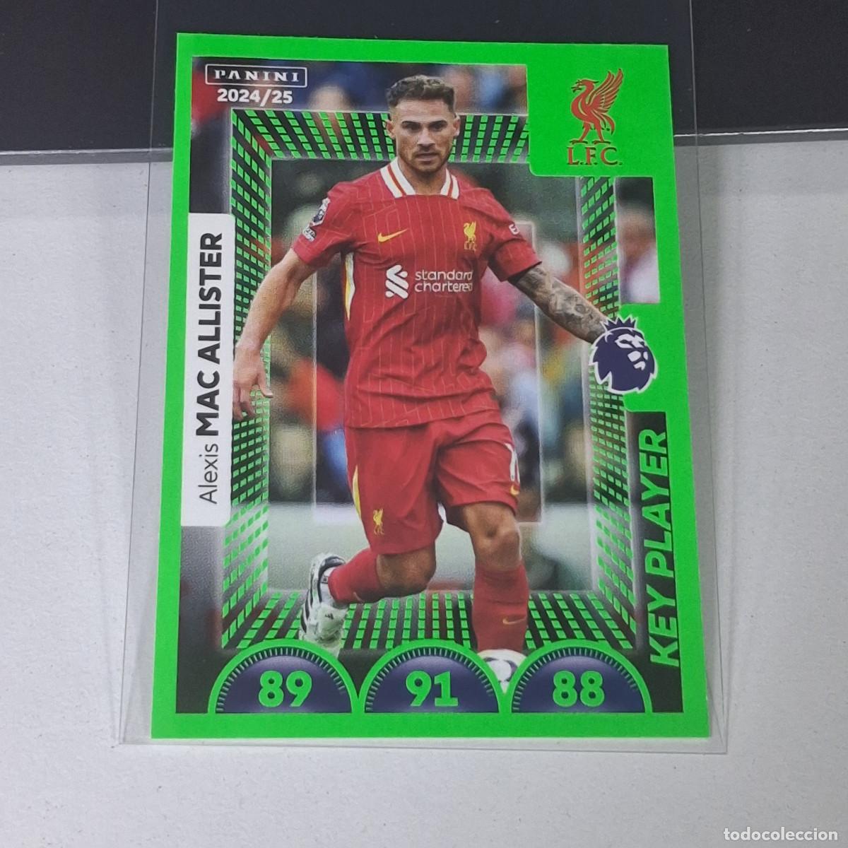 Cromos de f&uacute;tbol: B57 401 ALEXIS MAC ALLISTER KEY PLAYER LIVERPOOL STICKER PANINI PREMIER LEAGUE 24 25 2024 2025