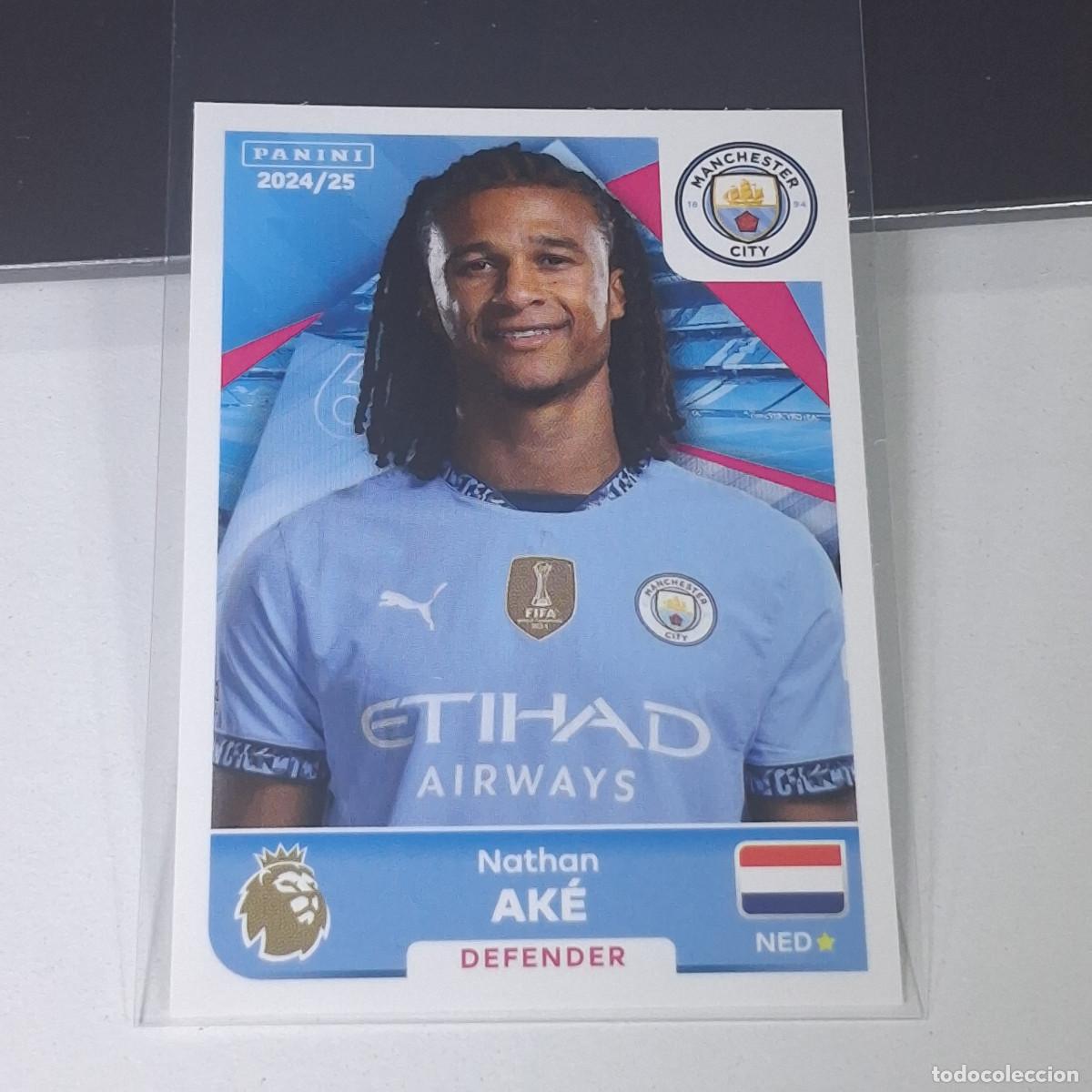 Cromos de f&uacute;tbol: B57 414 NATHAN AKE MANCHESTER CITY STICKER PANINI PREMIER LEAGUE 24 25 2024 2025