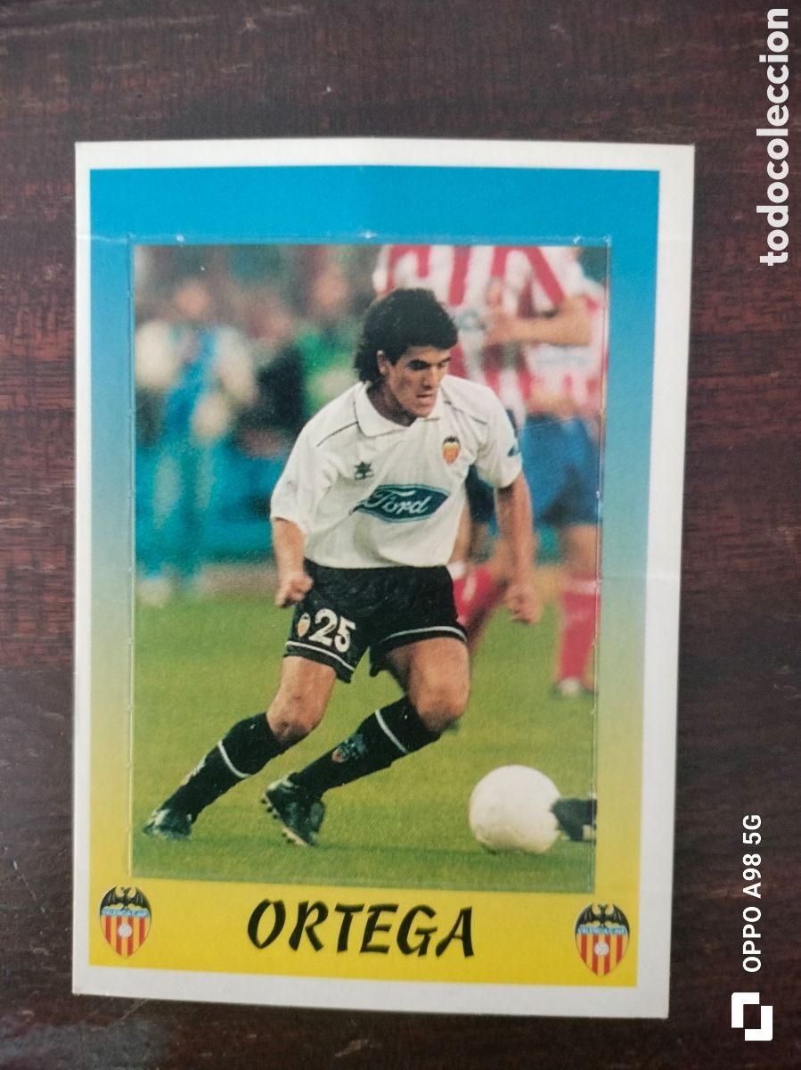 Cromos de f&uacute;tbol: Cromo 140 pop Up Ortega Valencia liga temporada 97 98 1997 1998 Panini
