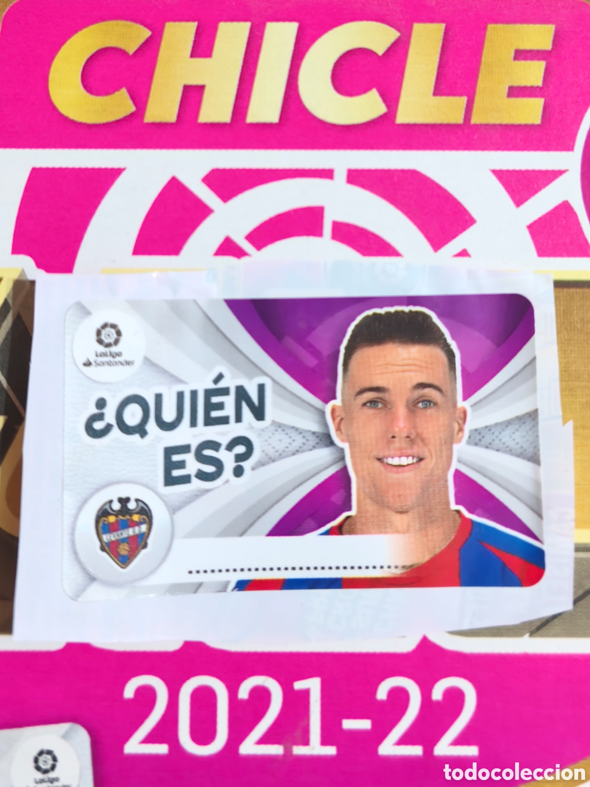 Cromos de f&uacute;tbol: Clerc &iquest;QUI&Eacute;N ES? chicle liga este 21/22 Levante