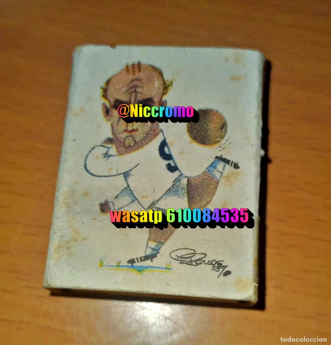 Cromos de f&uacute;tbol: cerillas a&ntilde;o 1959 di stefano Real Madrid dibujante cronos Caja de cerillas a&ntilde;o 1959 1960 niccromo