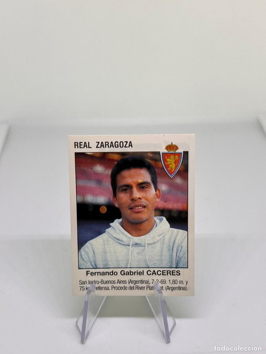 Cromos de Futebol: Caceres Ultima Incorporacion Zaragoza Fichaje Panini Futbol 93 94 1993 1994 sin pegar