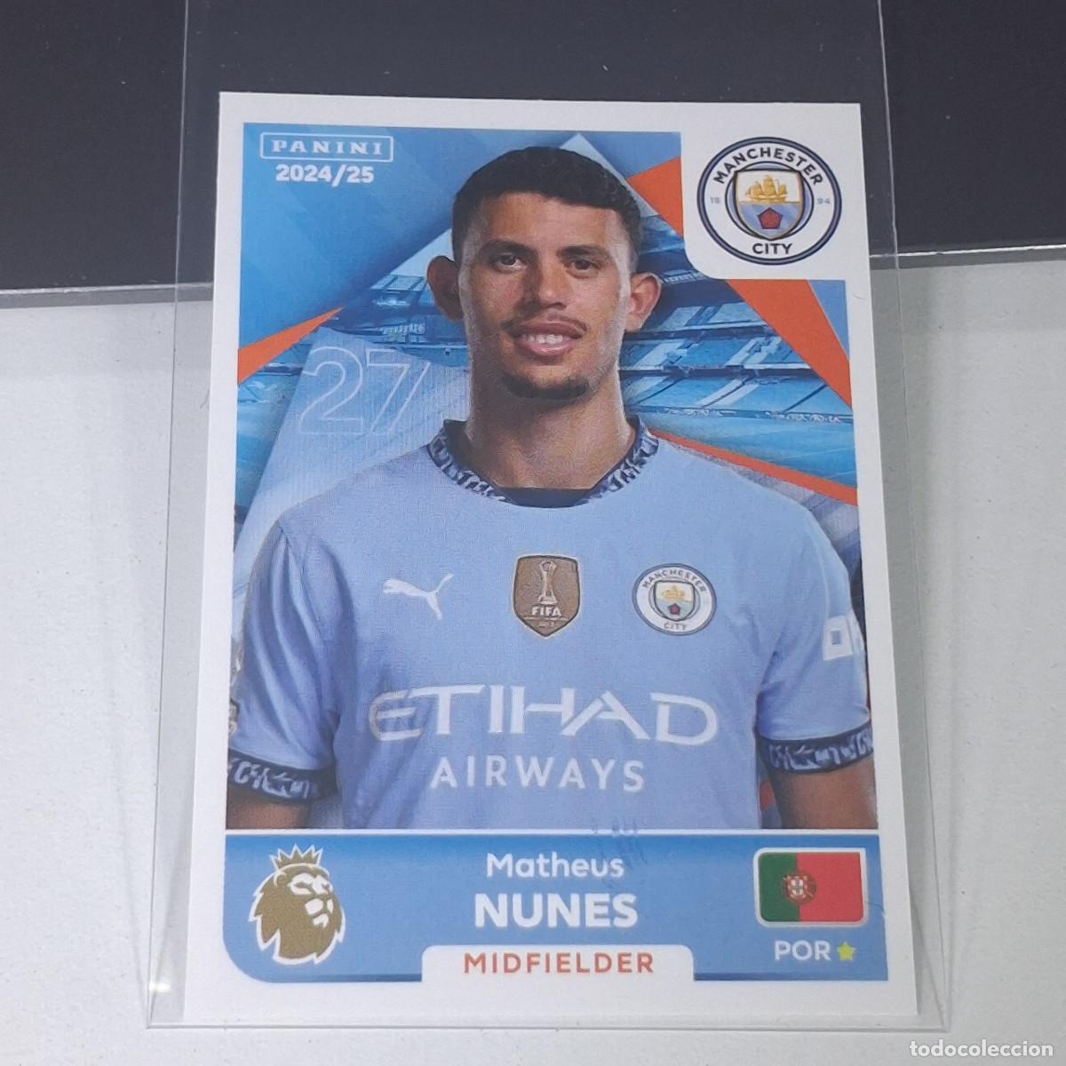 Cromos de Futebol: B57 423 MATHEUS NUNES MANCHESTER CITY STICKER PANINI PREMIER LEAGUE 24 25 2024 2025