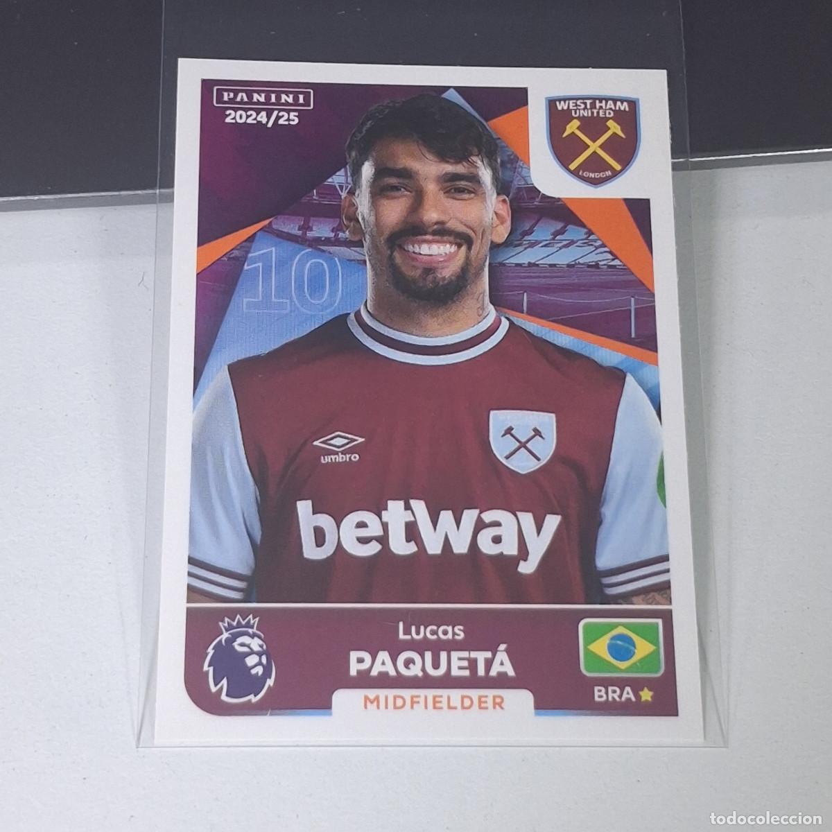 Cromos de f&uacute;tbol: B57 591 LUCAS PAQUETA WEST HAM STICKER PANINI PREMIER LEAGUE 24 25 2024 2025