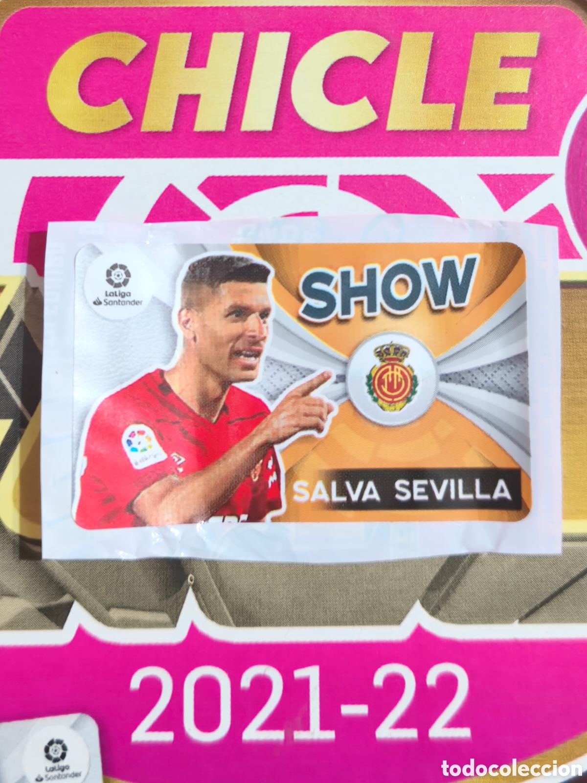 Cromos de f&uacute;tbol: Salva Sevilla SHOW chicle liga este 21/22 Mallorca