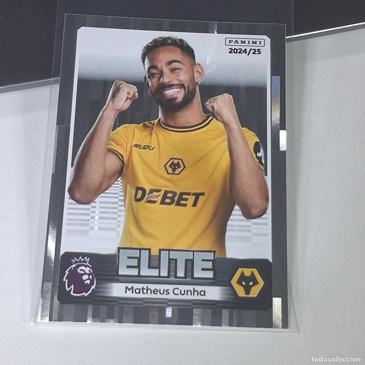 Cromos de f&uacute;tbol: B57 631 MATHEUS CUNHA ELITE WOLVERHAMPTON STICKER PANINI PREMIER LEAGUE 24 25 2024 2025