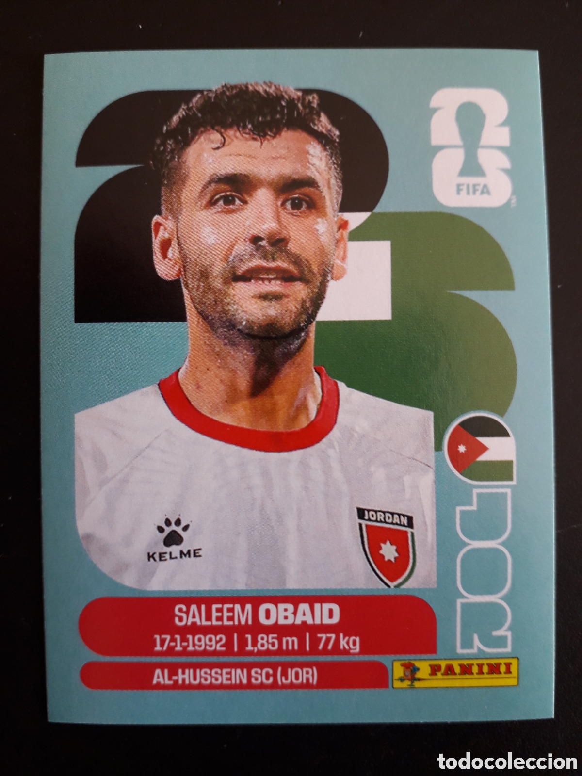 Cromos de f&uacute;tbol: OBAID JORDANIA JOR 7 MUNDIAL F&Uacute;TBOL 2026 FIFA WORLD CUP PANINI SIN PEGAR PEDIDO M&Iacute;NIMO 3&euro;.