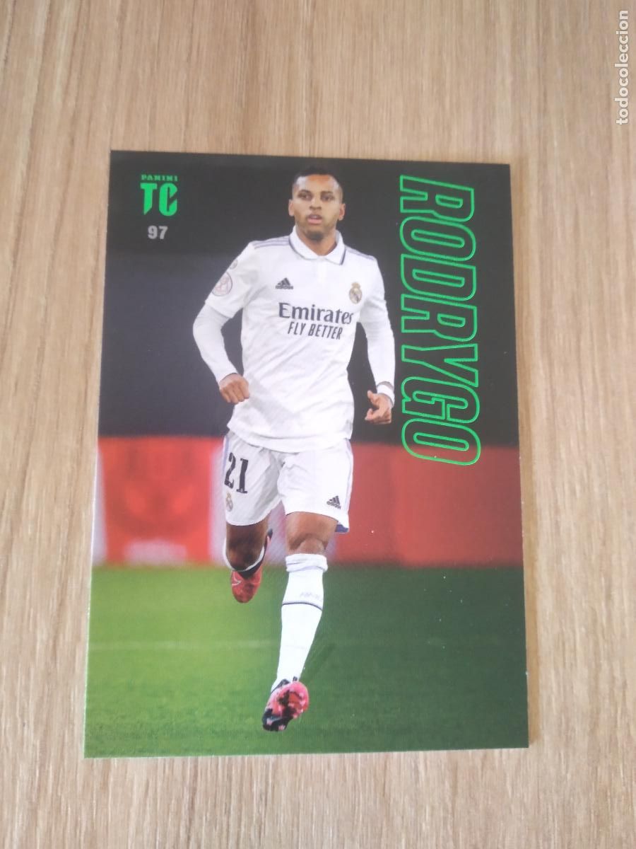 Cromos de f&uacute;tbol: 97 RODRYGO REAL MADRID CROMO TARJETA FUTBOL PANINI TOP CLASS 2023