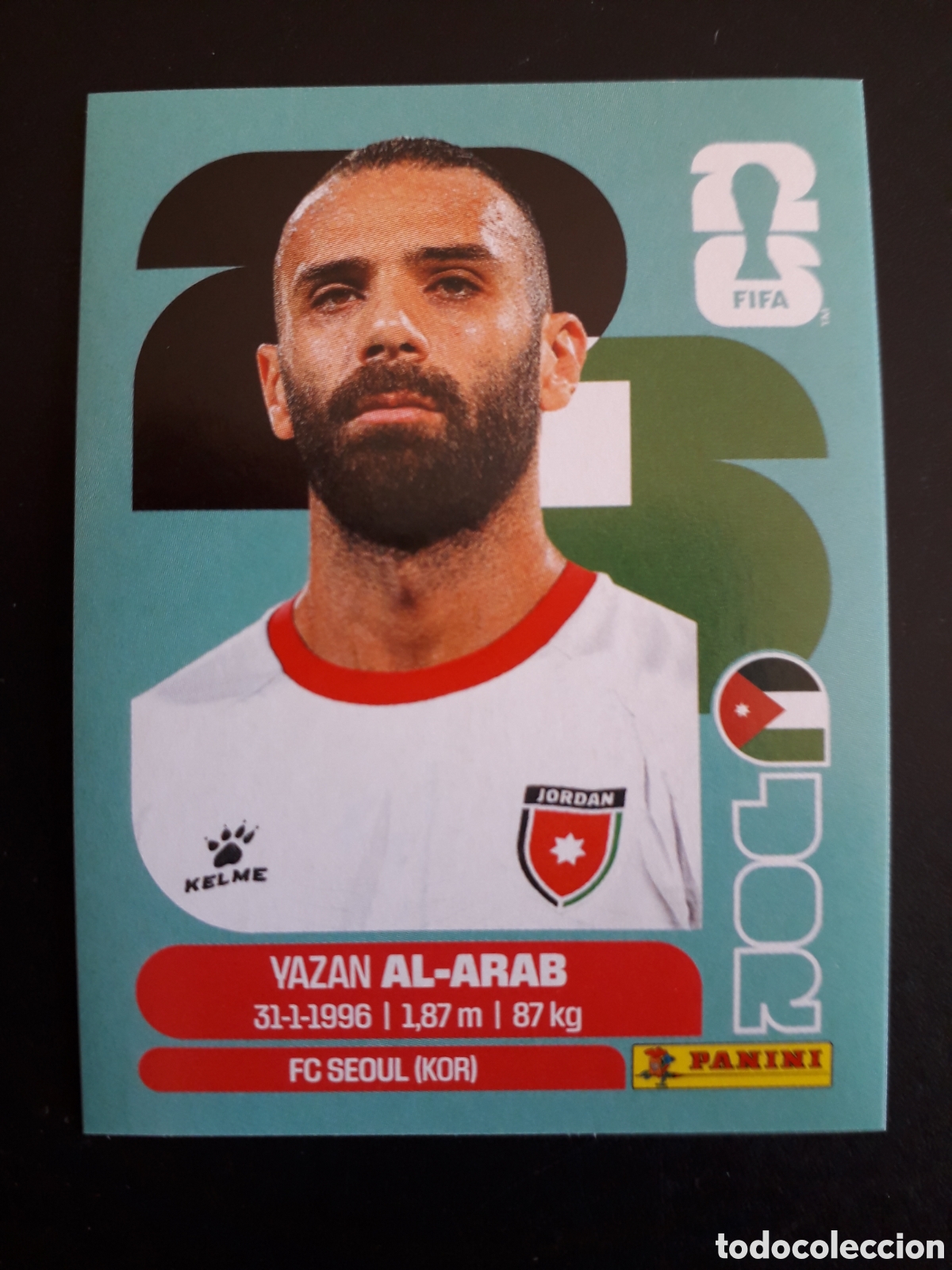 Cromos de f&uacute;tbol: AL ARAB JORDANIA JOR 5 MUNDIAL F&Uacute;TBOL 2026 FIFA WORLD CUP PANINI SIN PEGAR PEDIDO M&Iacute;NIMO 3&euro;