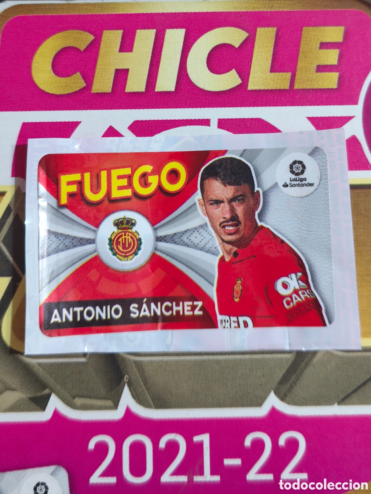 Cromos de f&uacute;tbol: Antonio S&aacute;nchez FUEGO chicle liga este 21/22 Mallorca