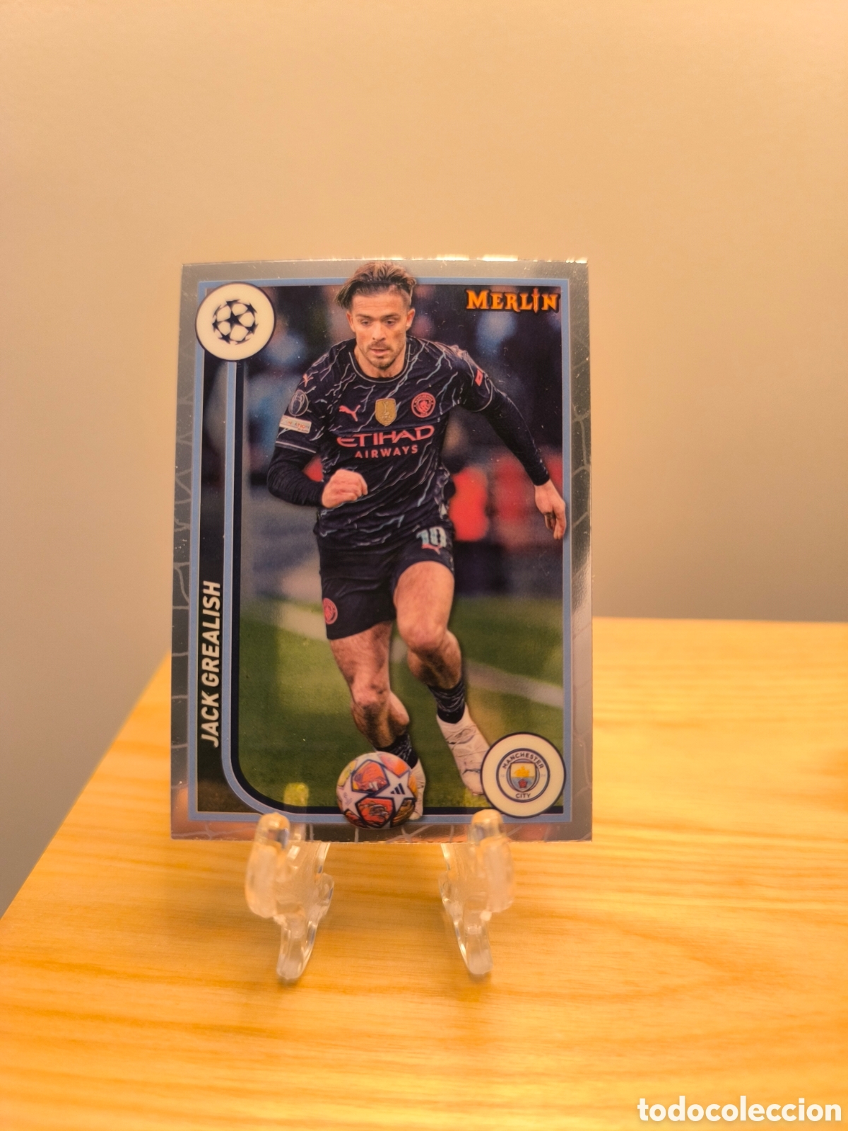 Cromos de f&uacute;tbol: Jack Grealish Topps Merl&iacute;n Manchester City
