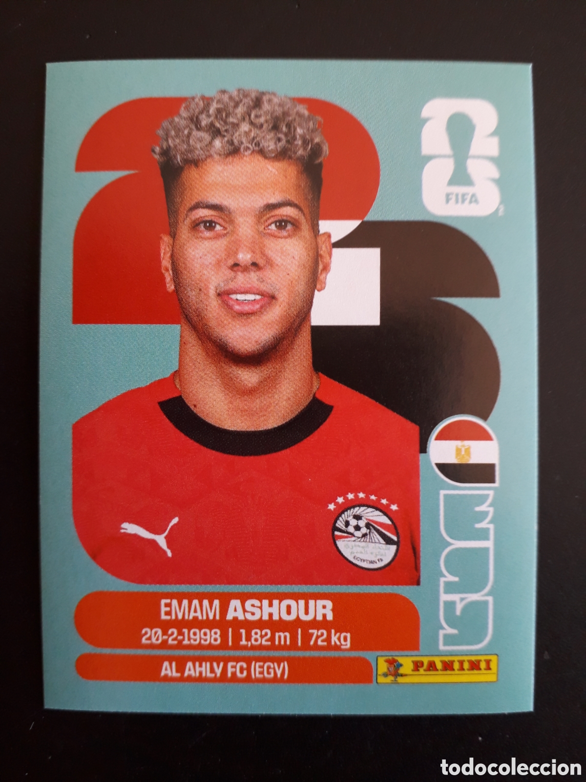 Cromos de f&uacute;tbol: ASHOUR EGIPTO EGY 15 MUNDIAL F&Uacute;TBOL 2026 FIFA WORLD CUP PANINI SIN PEGAR PEDIDO M&Iacute;NIMO 3&euro;