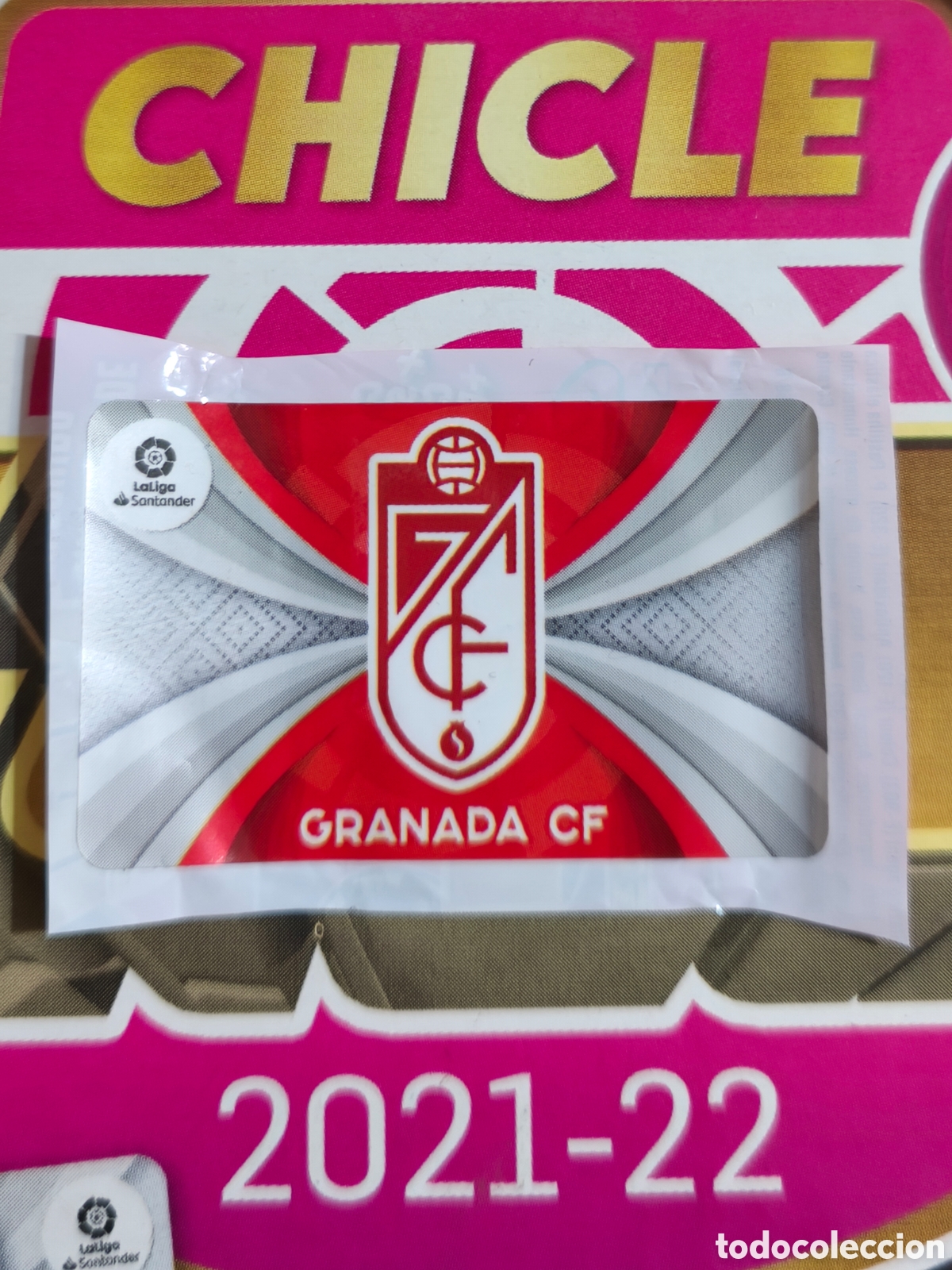 Cromos de f&uacute;tbol: Escudo Granada chicle liga este 21/22