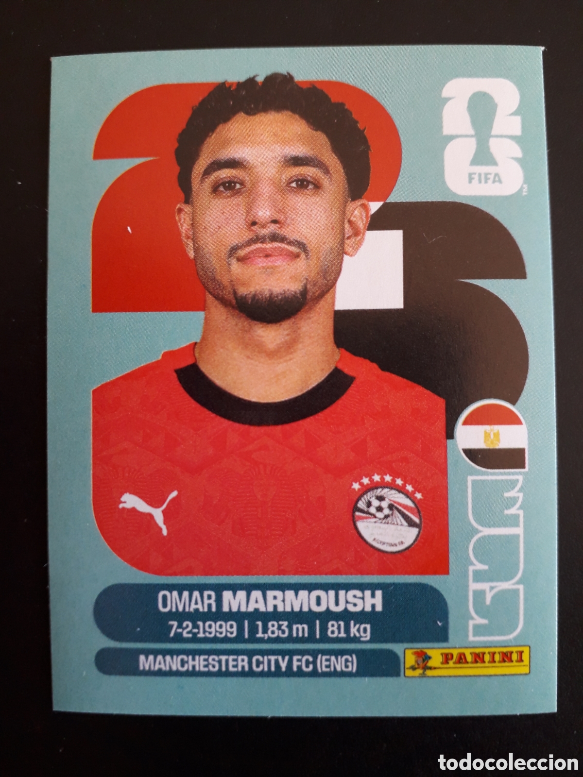 Cromos de f&uacute;tbol: MARMOUSH EGIPTO EGY 20 MUNDIAL F&Uacute;TBOL 2026 FIFA WORLD CUP PANINI SIN PEGAR PEDIDO M&Iacute;NIMO 3&euro;
