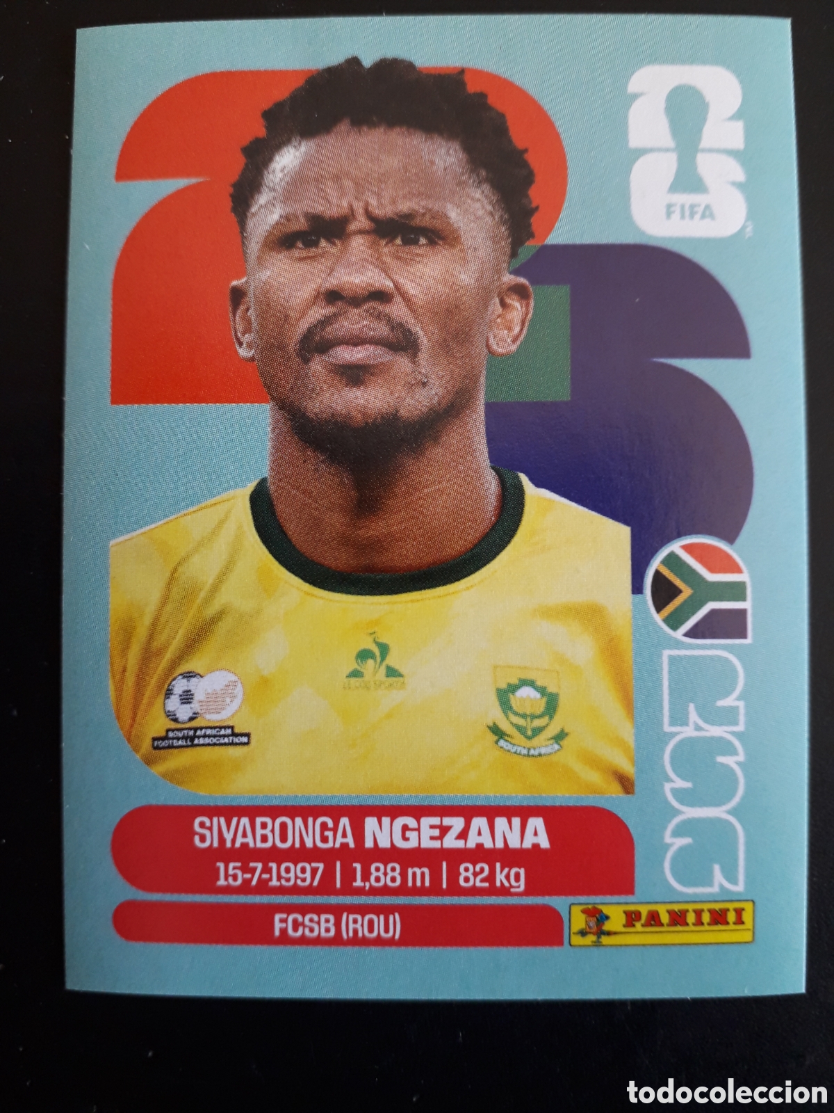 Cromos de f&uacute;tbol: NGEZANA SUD&Aacute;FRICA RSA 8 MUNDIAL F&Uacute;TBOL 2026 FIFA WORLD CUP PANINI SIN PEGAR PEDIDO M&Iacute;NIMO 3&euro;