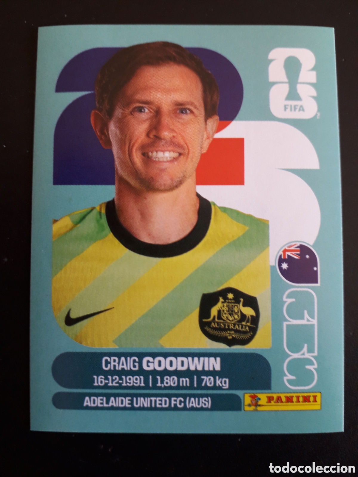 Cromos de f&uacute;tbol: GOODWIN AUSTRALIA AUS 17 MUNDIAL F&Uacute;TBOL 2026 FIFA WORLD CUP PANINI SIN PEGAR PEDIDO M&Iacute;NIMO 3&euro;