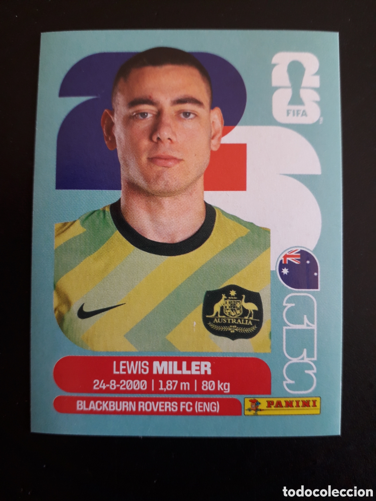 Cromos de f&uacute;tbol: MILLER AUSTRALIA AUS 9 MUNDIAL F&Uacute;TBOL 2026 FIFA WORLD CUP PANINI SIN PEGAR PEDIDO M&Iacute;NIMO 3&euro;