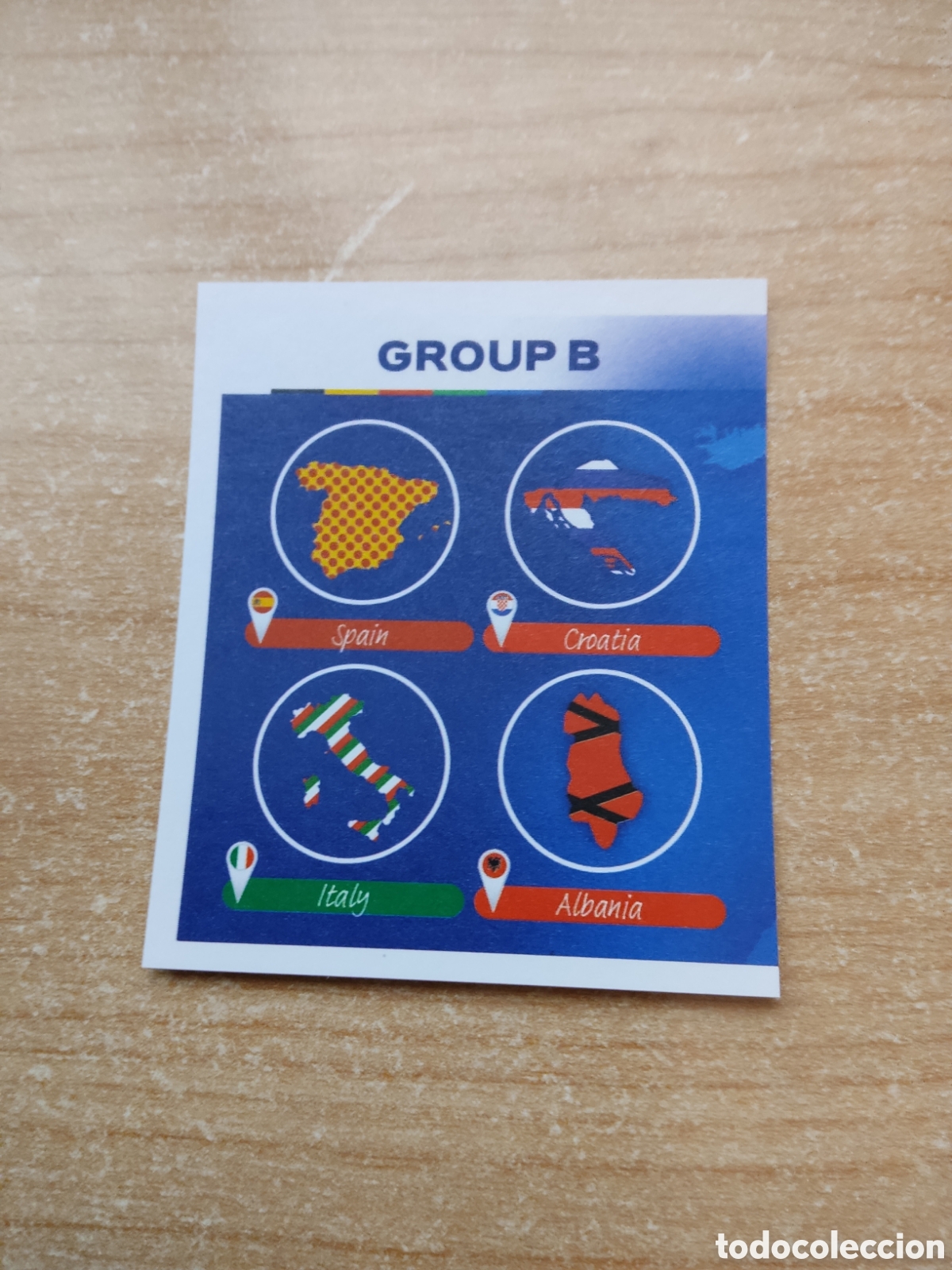 Cromos de f&uacute;tbol: 1 GRUPO B ESPA&Ntilde;A CROACIA ITALIA Y ALBANIA EURO 2024 TOPPS