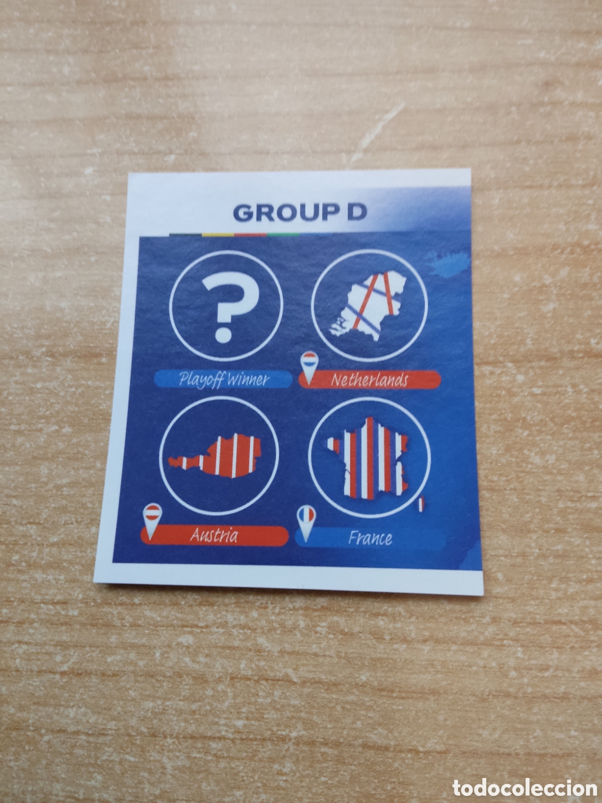 Cromos de f&uacute;tbol: 1 GRUPO D PAISES BAHOS AUSTRIA Y FRANCIA EURO 2024 TOPPS