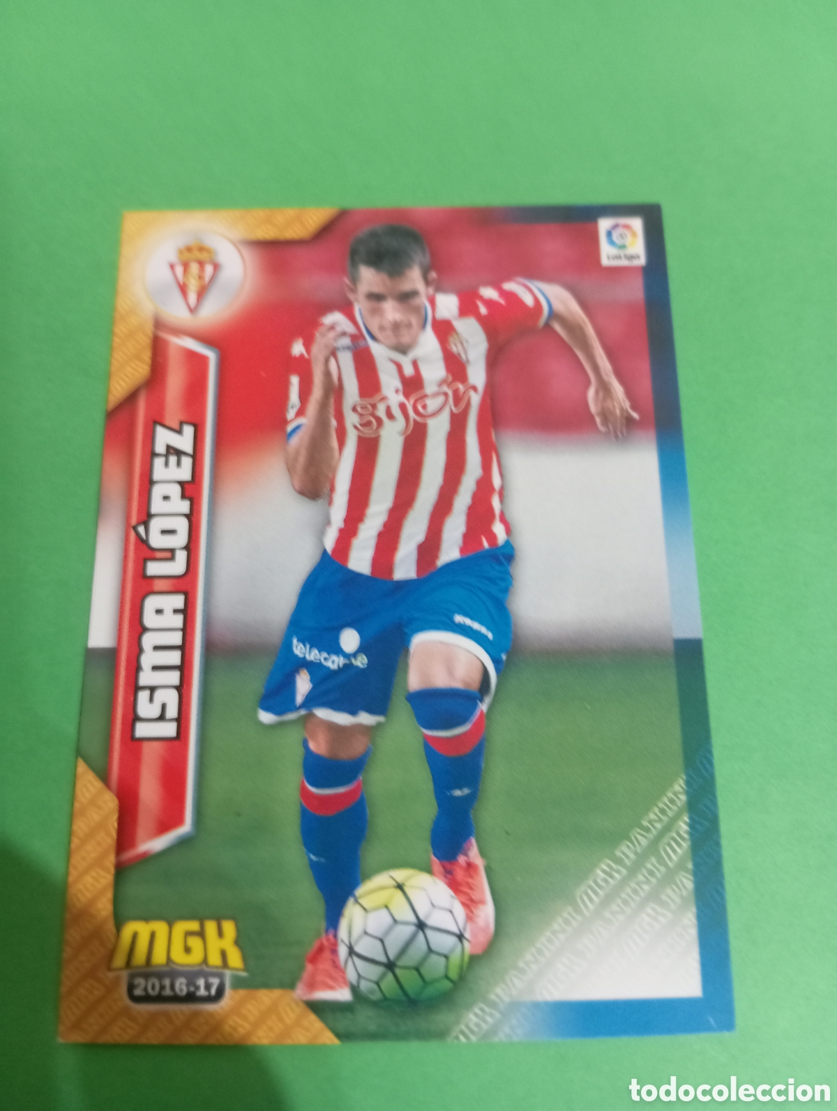 Cromos de f&uacute;tbol: Isma L&oacute;pez Sporting de Gij&oacute;n n&deg;468 / PANINI MEGACRACKS 2016/2017