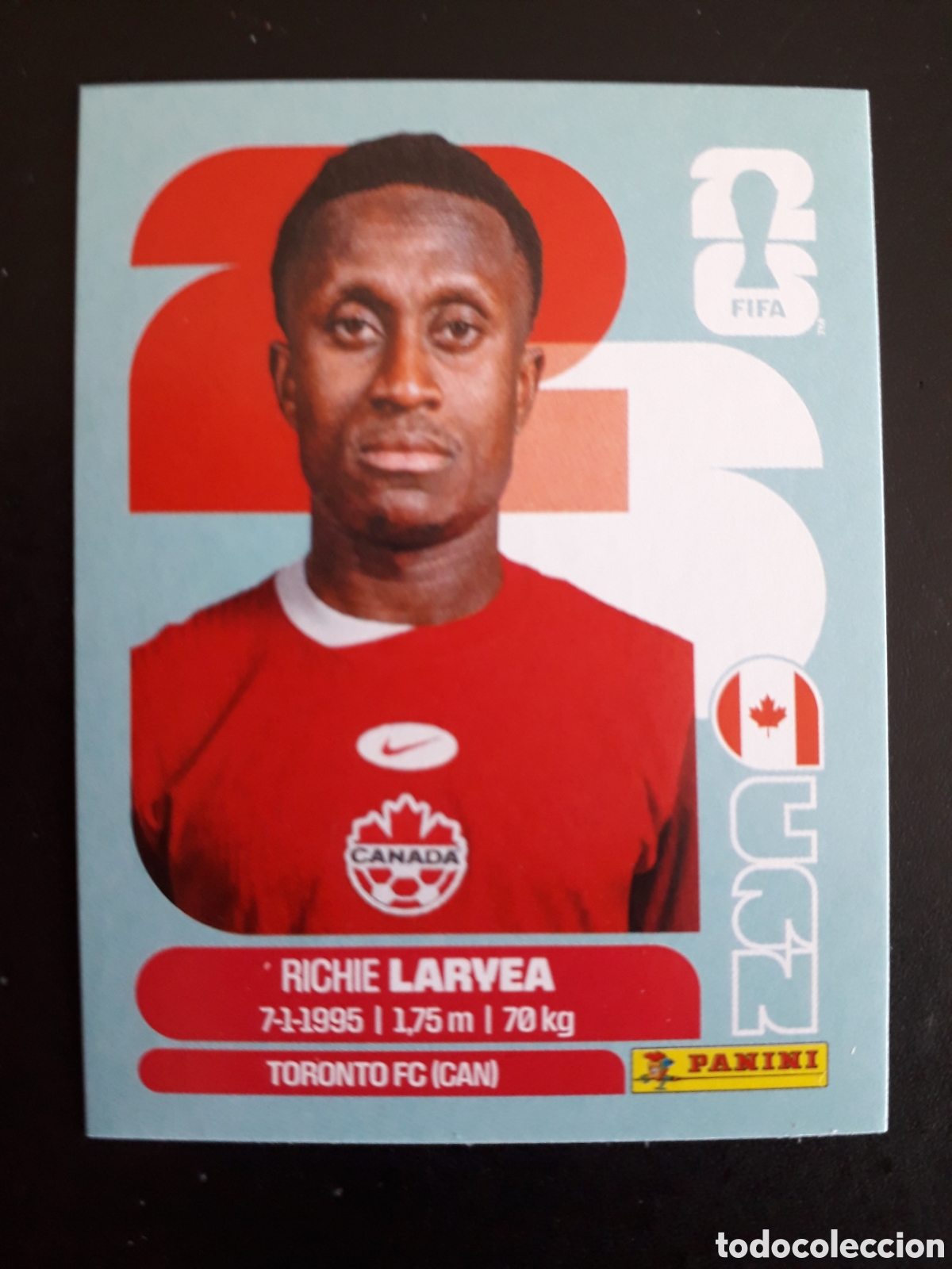 Cromos de f&uacute;tbol: LARVEA CANAD&Aacute; CAN 6 MUNDIAL F&Uacute;TBOL 2026 FIFA WORLD CUP PANINI SIN PEGAR PEDIDO M&Iacute;NIMO 3&euro;