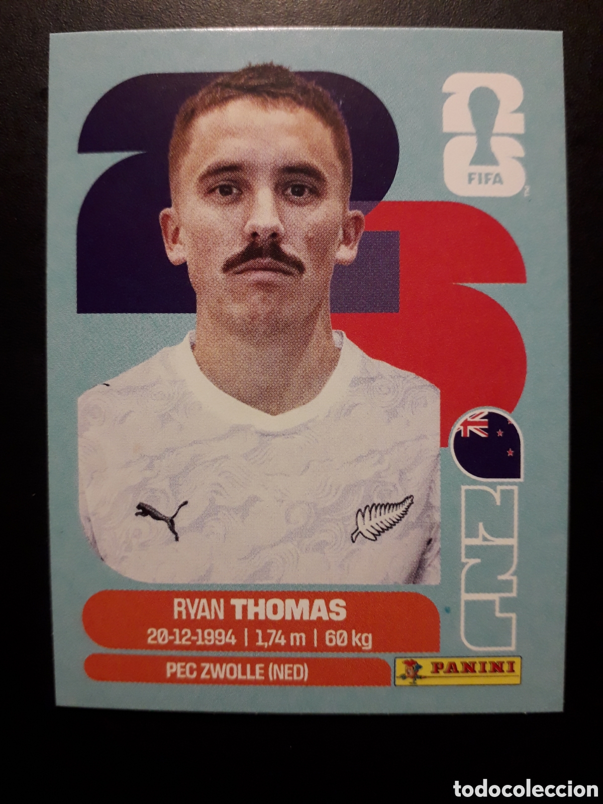 Cromos de f&uacute;tbol: THOMAS NUEVA ZELANDA NZL 12 MUNDIAL F&Uacute;TBOL 2026 FIFA WORLD CUP PANINI SIN PEGAR PEDIDO M&Iacute;NIMO 3&euro;.