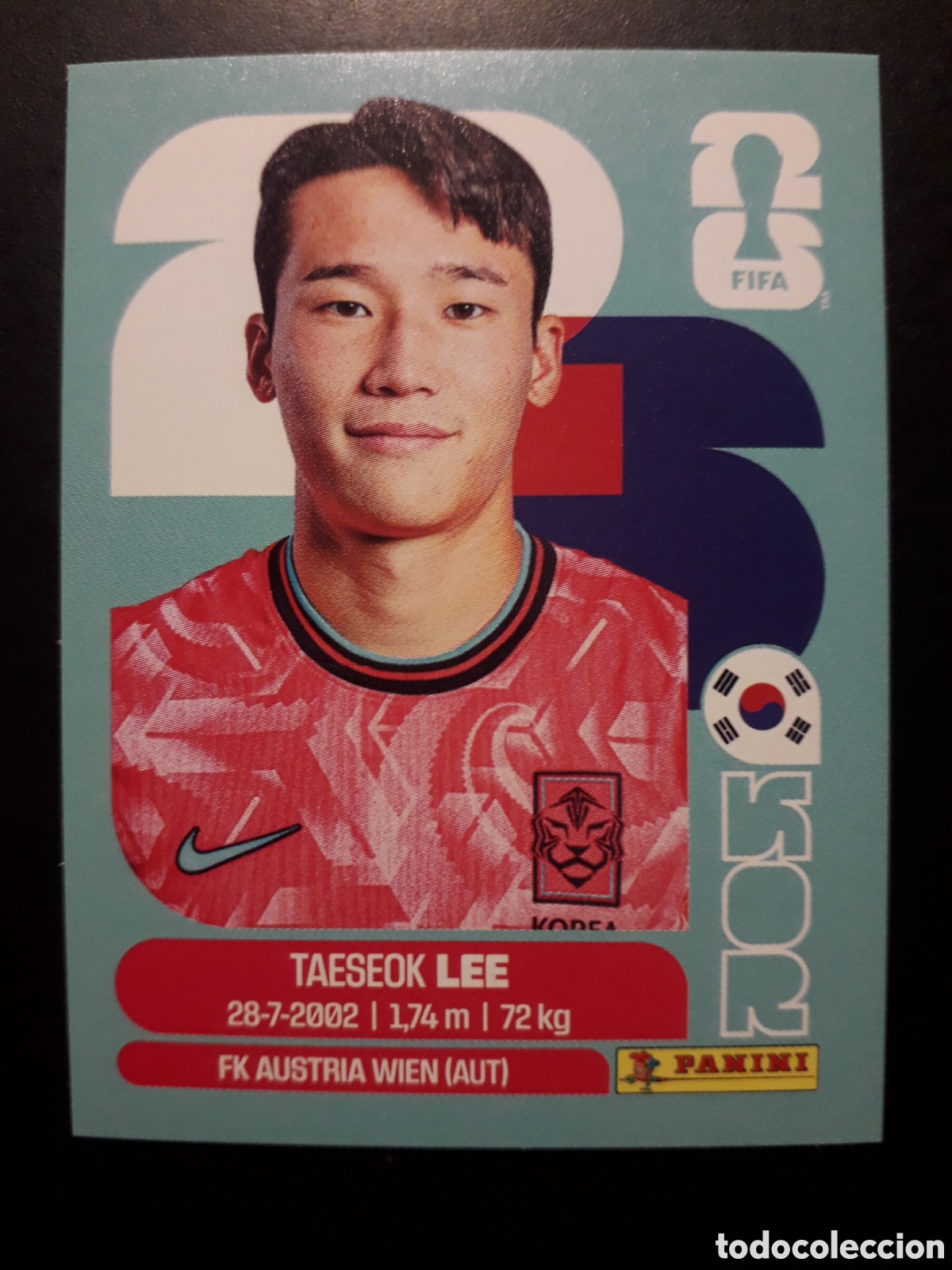 Cromos de f&uacute;tbol: T LEE COREA DEL SUR KOR 8 MUNDIAL F&Uacute;TBOL 2026 FIFA WORLD CUP PANINI SIN PEGAR PEDIDO M&Iacute;NIMO 3&euro;