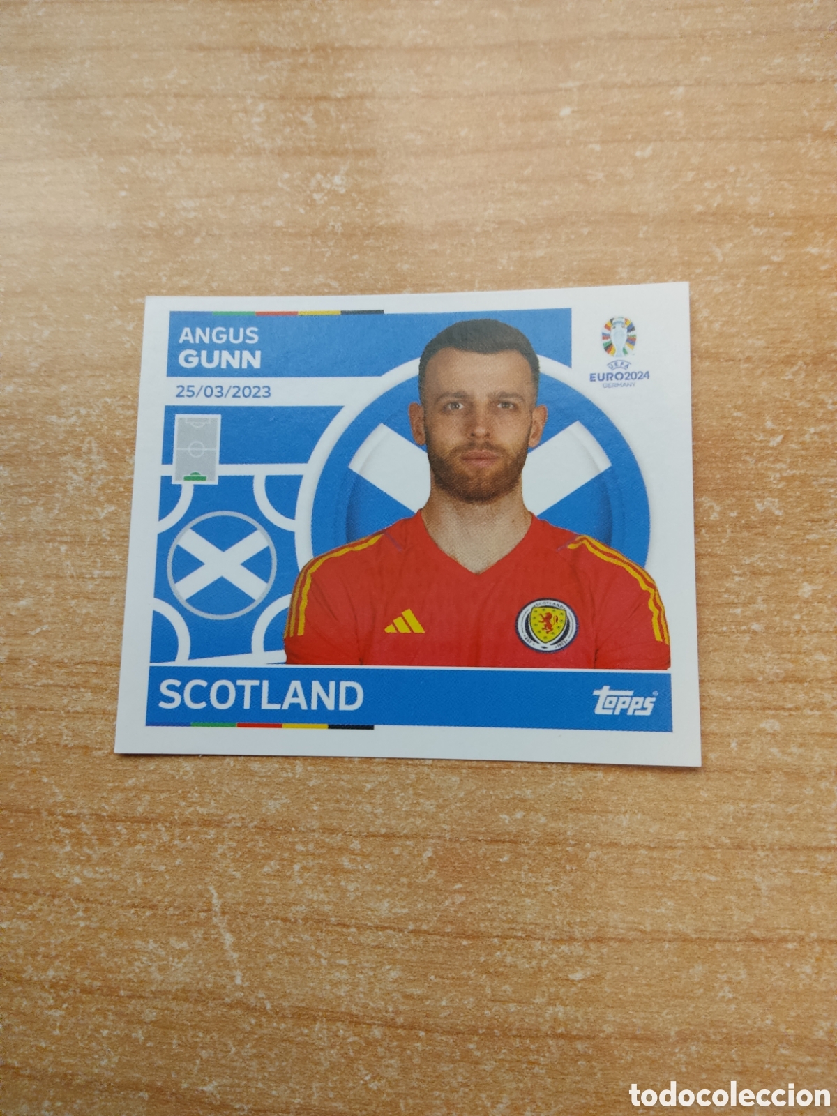 Cromos de f&uacute;tbol: 4 ANGUS GUNN ESCOCIA EURO 2024 TOPPS