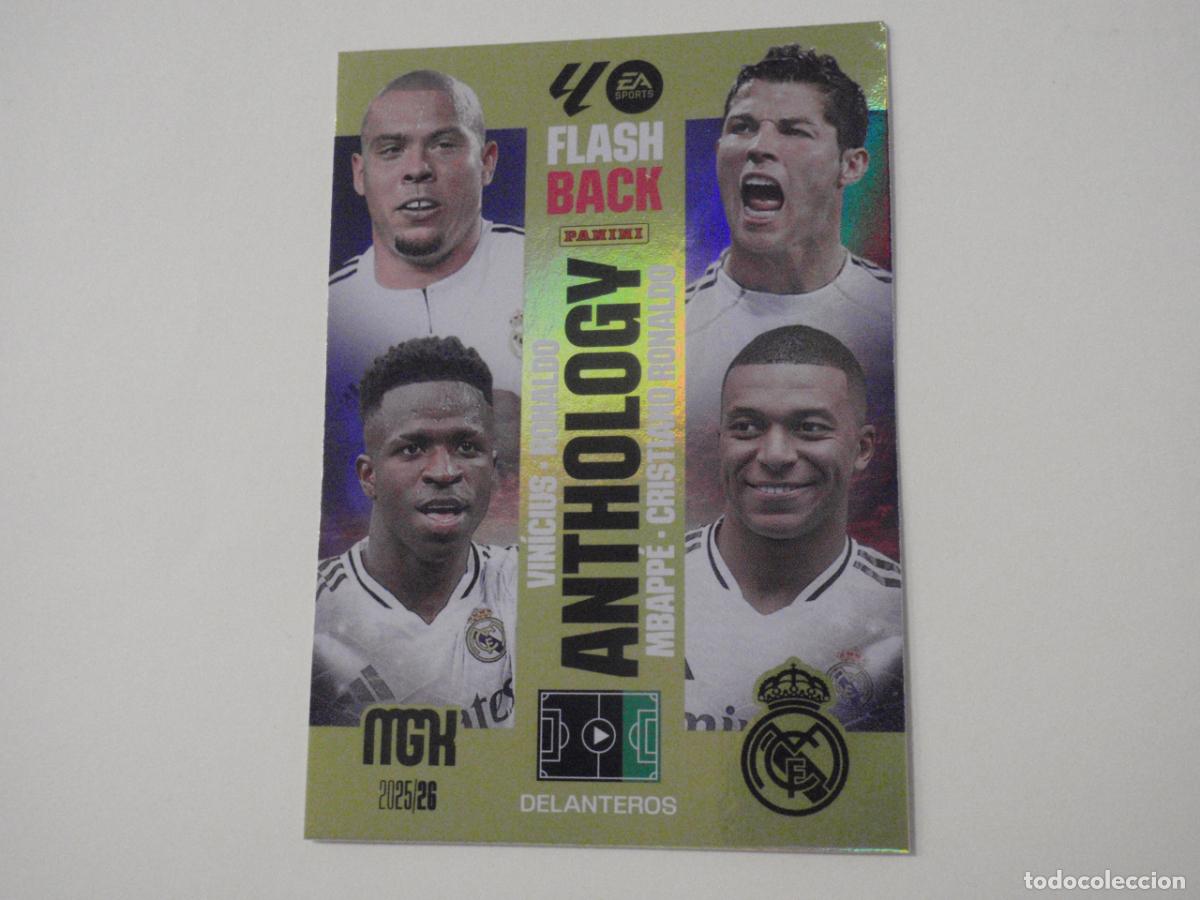 Cromos de f&uacute;tbol: 440 Flash Back Anthology REALMADRID. Trading card MGK Megacracks LA LIGA 2025 2026 Panini. 25 26