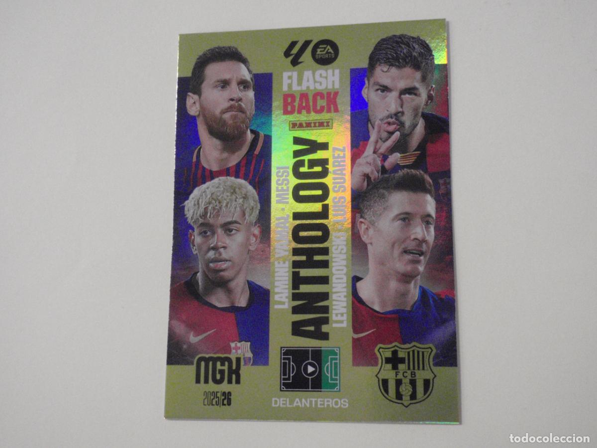 Cromos de f&uacute;tbol: 438 Flash Back Anthology BARCELONA. Trading card MGK Megacracks LA LIGA 2025 2026 Panini. 25 26