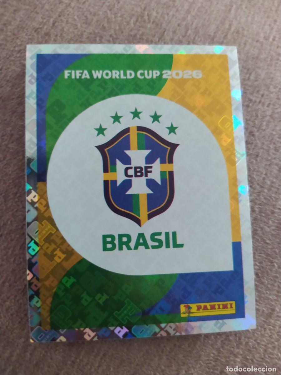 Cromos de f&uacute;tbol: BRA 01 BRA1 ESCUDO 1 Brasil Mundial 2026 Panini