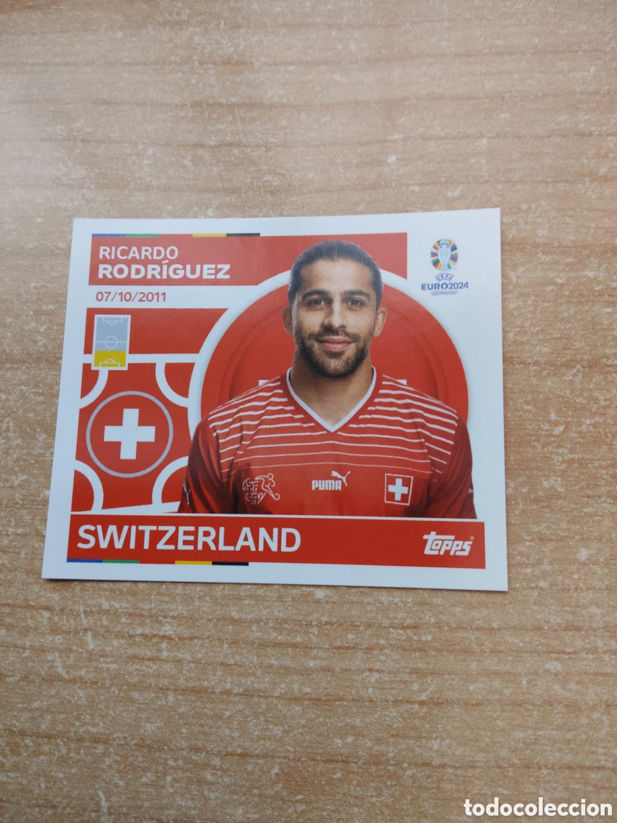 Cromos de f&uacute;tbol: 7 RICARDO RODRIGUEZ SUIZA EURO 2024 TOPPS