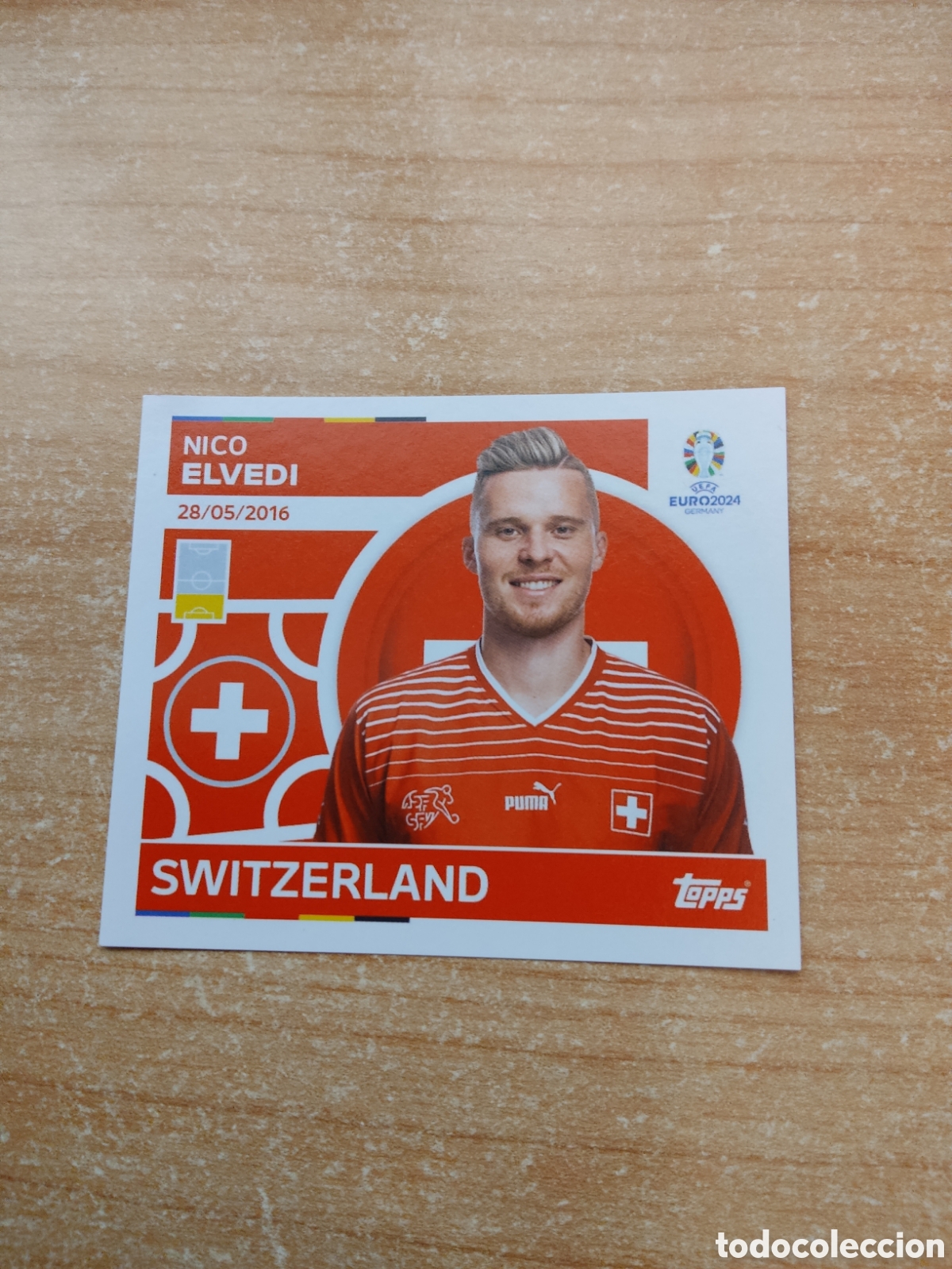 Cromos de f&uacute;tbol: 8 NICO ELVEDI SUIZA EURO 2024 TOPPS