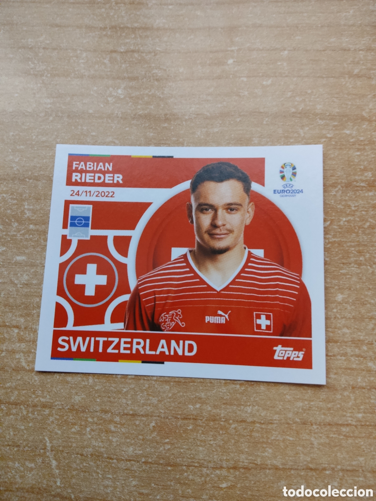Cromos de f&uacute;tbol: 14 FABIAN RIEDER SUIZA EURO 2024 TOPPS