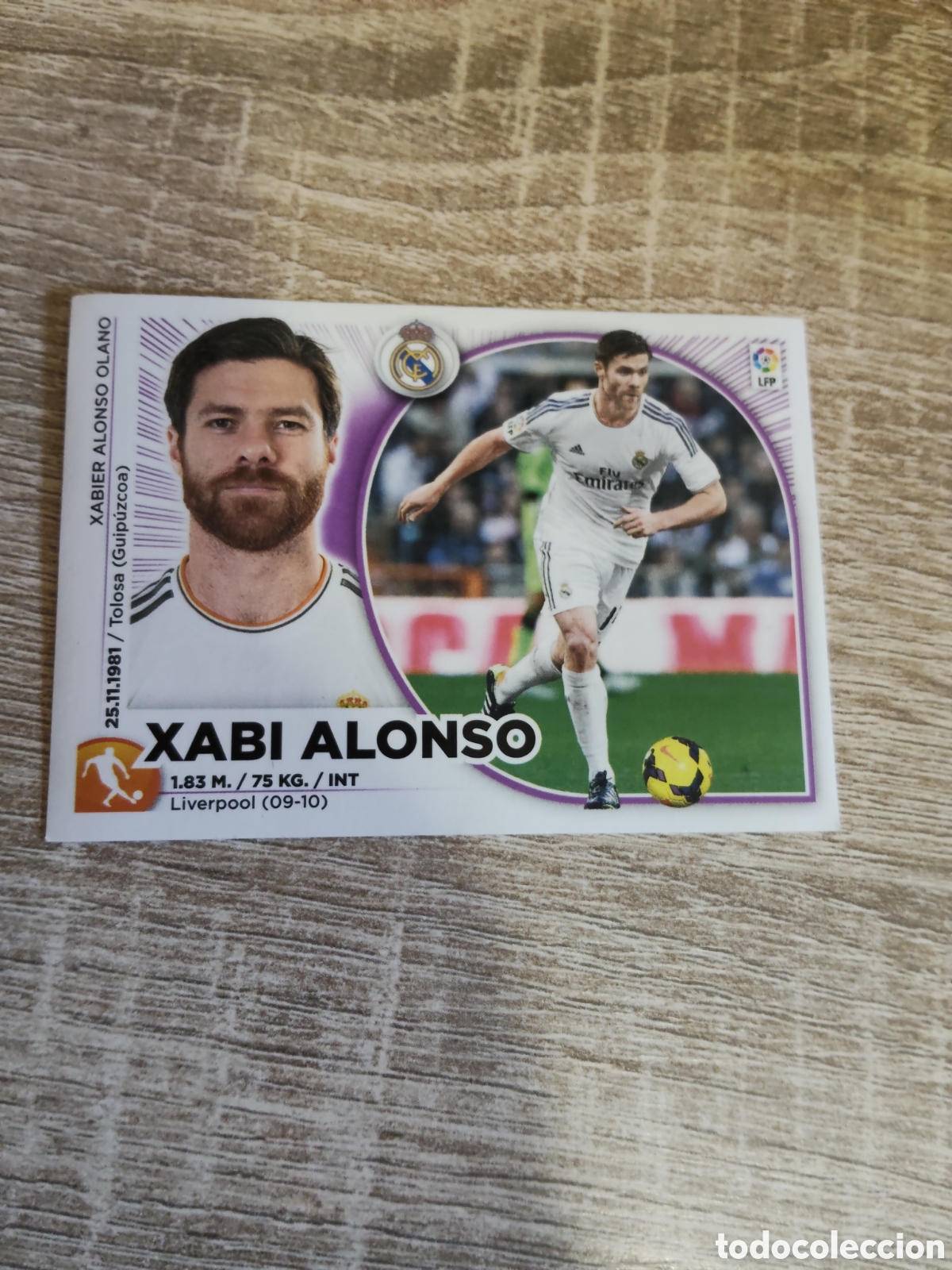 Cromos de f&uacute;tbol: Xabi Alonso Real Madrid liga 2014 2015 14 15 ediciones este