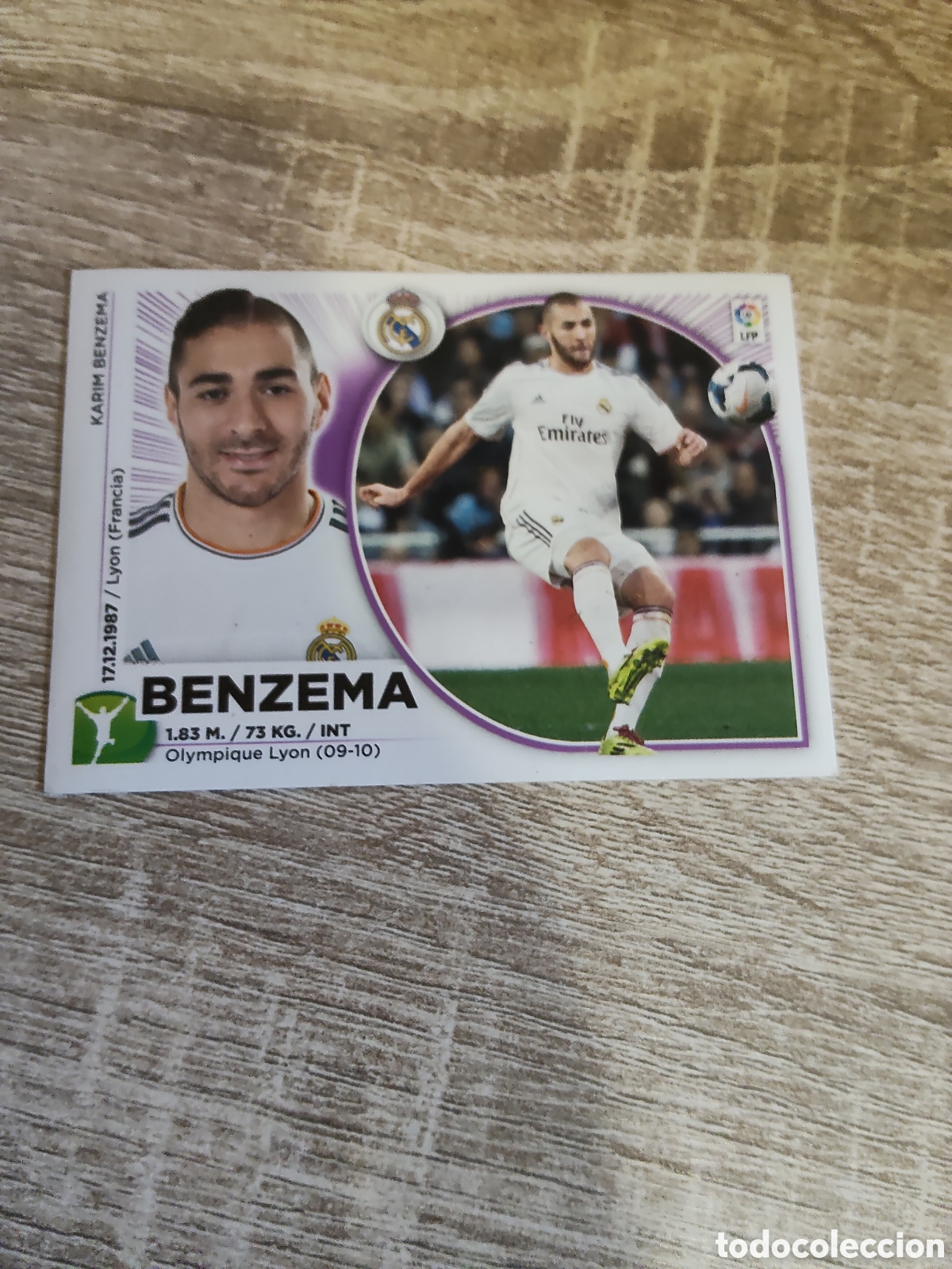 Cromos de f&uacute;tbol: Benzema Real Madrid liga 2014 2015 14 15 ediciones este