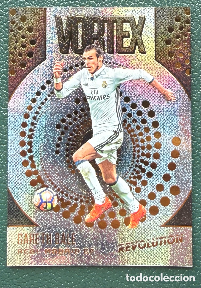 Cromos de f&uacute;tbol: V-9 GARETH BALE REAL MADRID VORTEX FICHAS ALBUM PANINI REVOLUTION SOCCER 2017