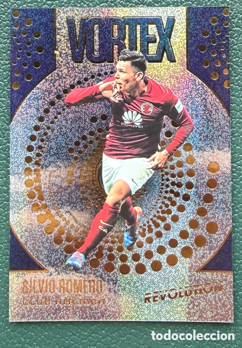 Cartes &agrave; collectionner de Football: V-18 SILVIO ROMERO CLUB AMERICA VORTEX FICHAS ALBUM PANINI REVOLUTION SOCCER 2017