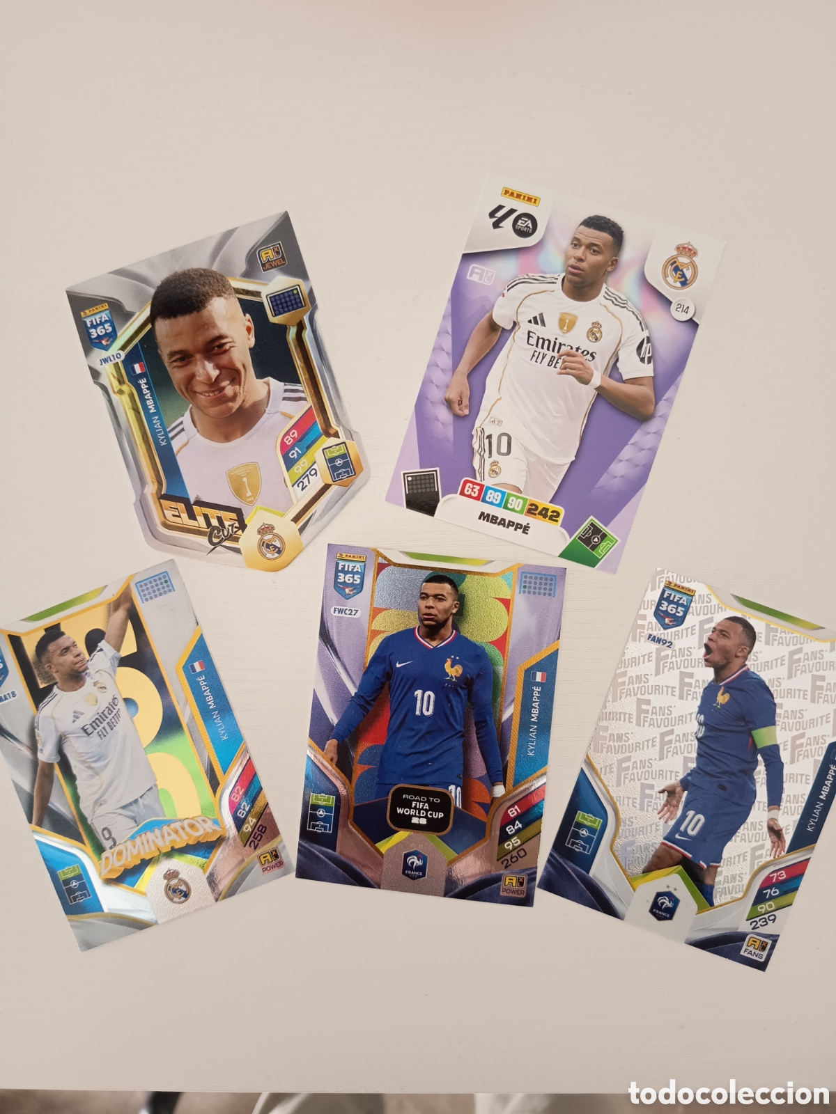 Cromos de f&uacute;tbol: Lote de Mbappe Panini Adrenalyn y fifa