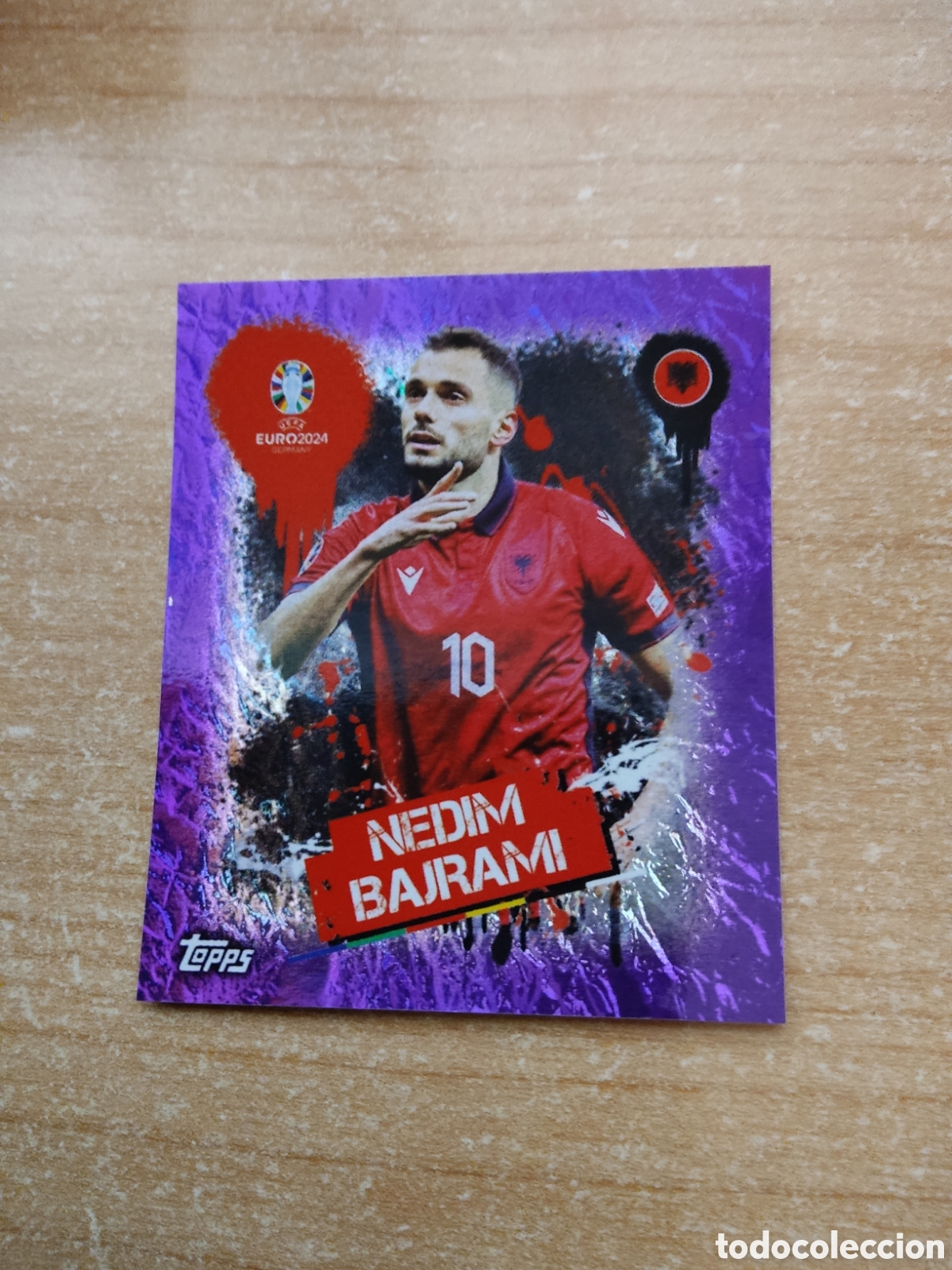 Cromos de f&uacute;tbol: 3 NEDIM BAJRAMI ALBANIA LILA EURO 2024 TOPPS