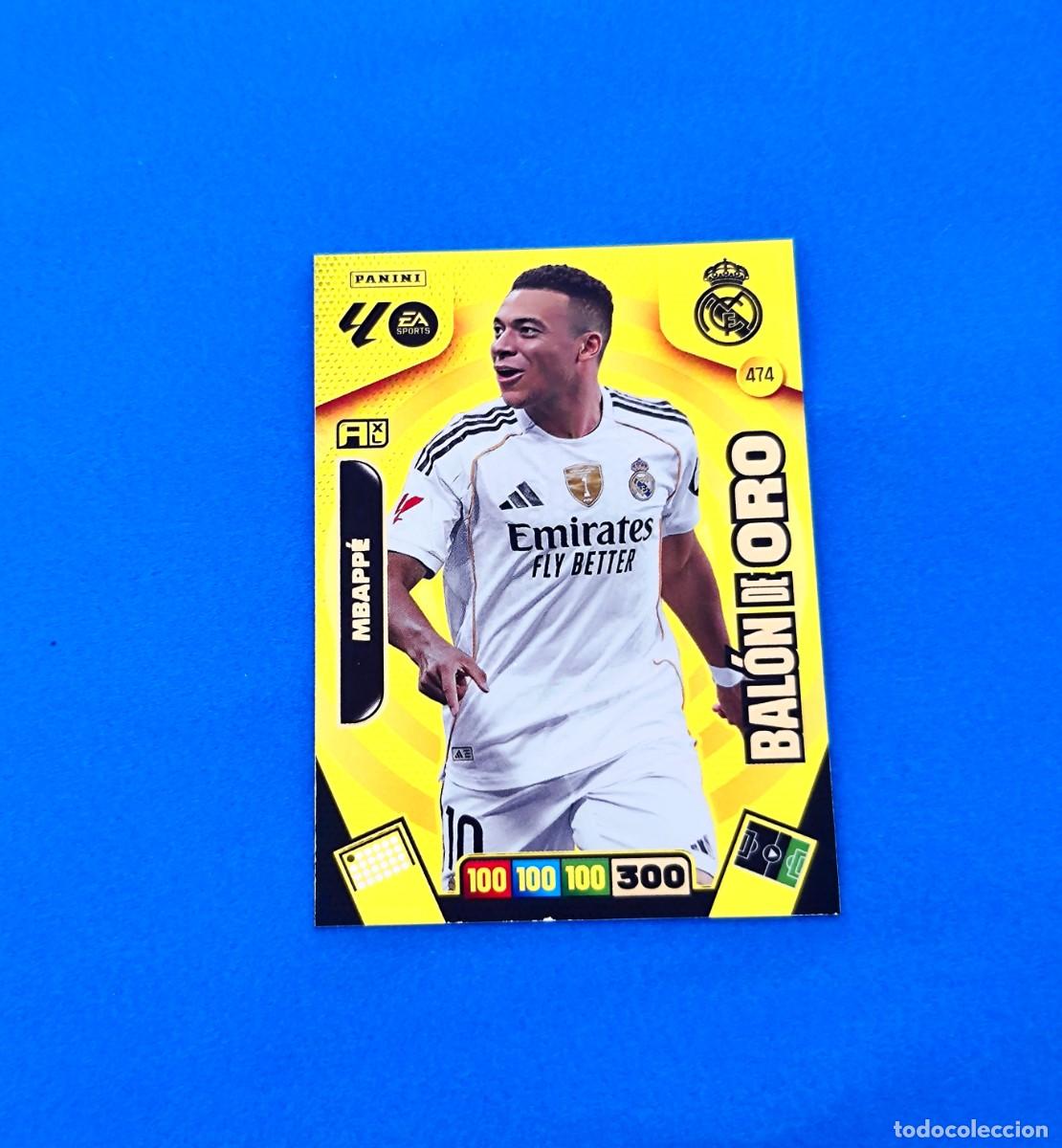 Cromos de f&uacute;tbol: Adrenalyn 2025 2026 / 25 26 Bal&oacute;n de Oro Mbapp&eacute; 474 Real Madrid