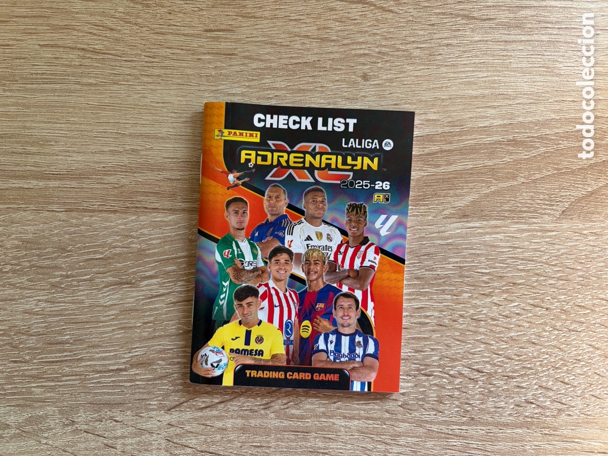 Cromos de f&uacute;tbol: CHECKLIST ADRENALYN 2025 2026 25 26 LA LIGA ESPA&Ntilde;OLA REAL MADRID, FC BARCELONA, ATL&Eacute;TICO DE MADRID..
