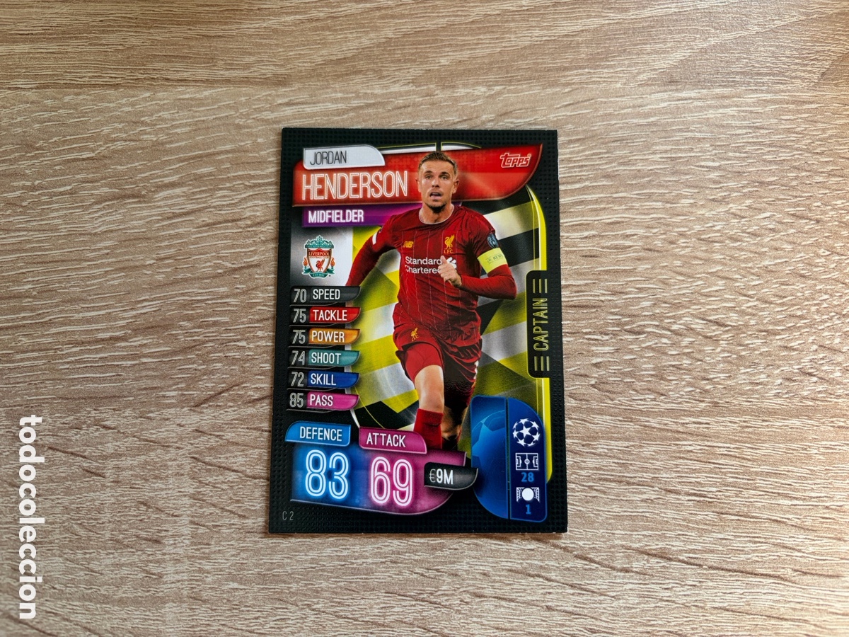 Cromos de f&uacute;tbol: C2 HENDERSON CAPTAIN MATCH ATTAX FUTBOL TOPPS 2019 2020 19 20 LIVERPOOL