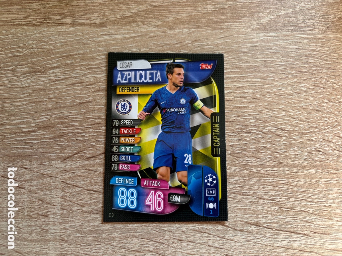 Cromos de f&uacute;tbol: C3 AZPILICUETA CAPTAIN MATCH ATTAX FUTBOL TOPPS 2019 2020 19 20 CHELSEA
