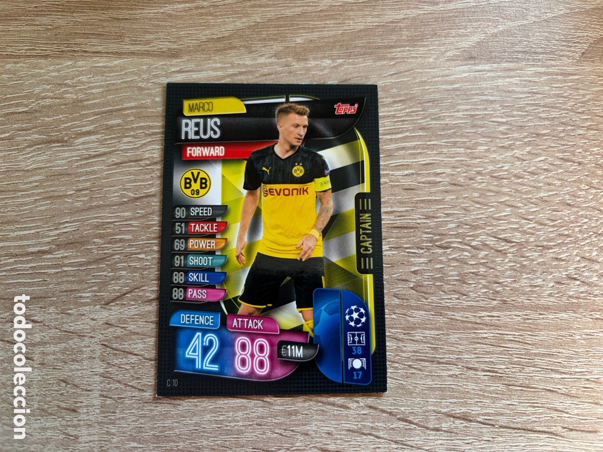 Cromos de f&uacute;tbol: C10 REUS CAPTAIN MATCH ATTAX FUTBOL TOPPS 2019 2020 19 20 BORUSSIA DORTMUND