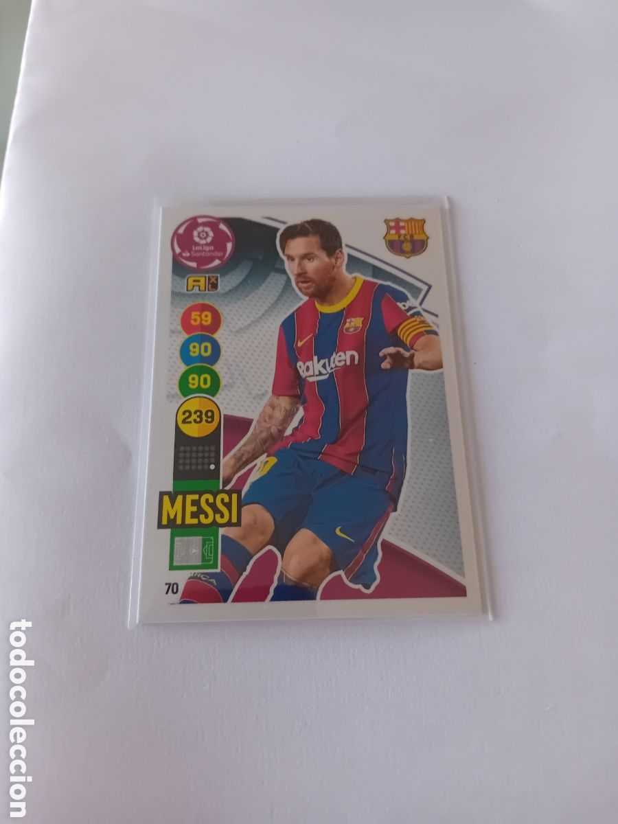 Cromos de f&uacute;tbol: Messi 70 Barcelona 20 21 2020 2021 Adrenalyn XL Panini Nuevo