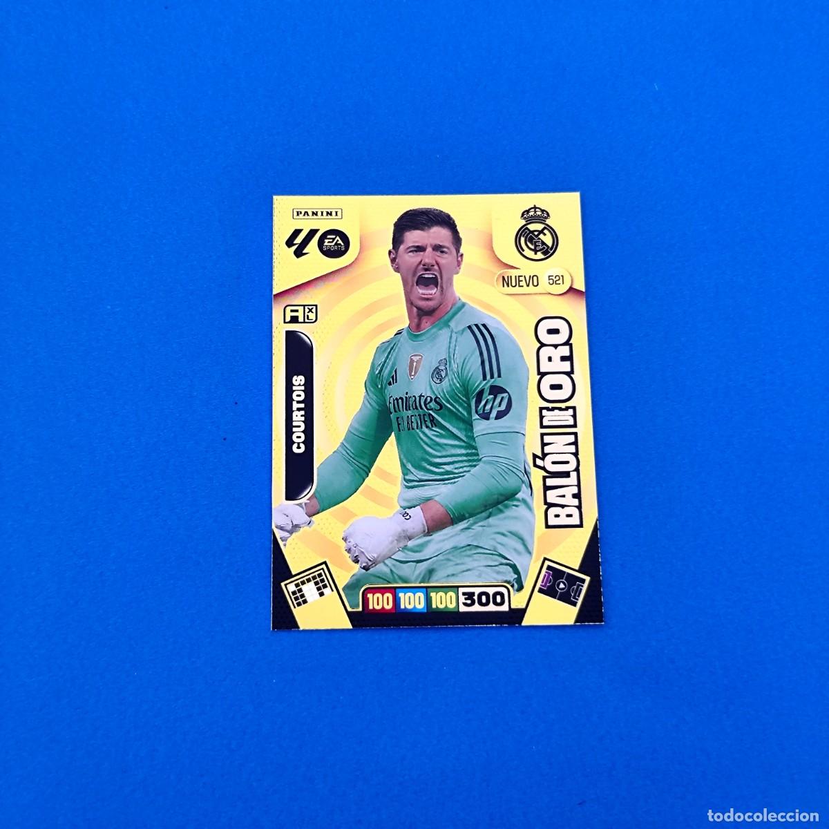 Cromos de f&uacute;tbol: Adrenalyn 2025 2026 / 25 26 Nuevo Bal&oacute;n de Oro Courtois 521 Real Madrid